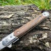 Couteau à Ouverture Assistée acier M390 Type Stiletto bois de rose- Lame Tanto