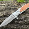 IMG_4322 Couteau EDC Asymétrique – Bois d’Olivier & Acier - 20 cm