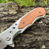IMG_4324 Couteau EDC Asymétrique – Bois d’Olivier & Acier - 20 cm