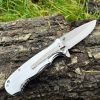 IMG_4326 Couteau EDC Asymétrique – Bois d’Olivier & Acier - 20 cm