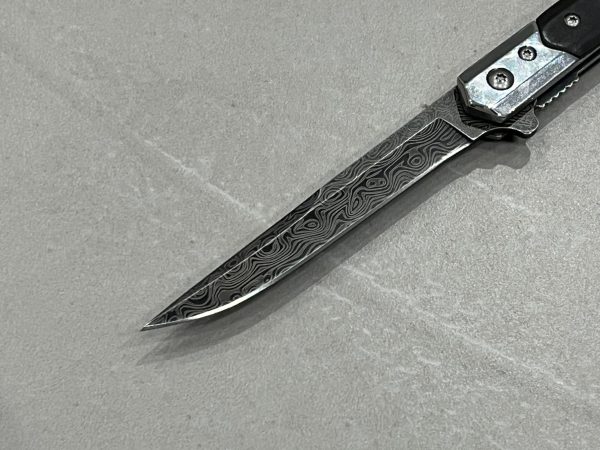 IMG_6011_63cb1c81-8ccb-4328-b077-ff9a369e7f7d-1.jpg Couteau à Ouverture Assistée acier M390 Type Stiletto bois de noyer - Lame Clip point droite