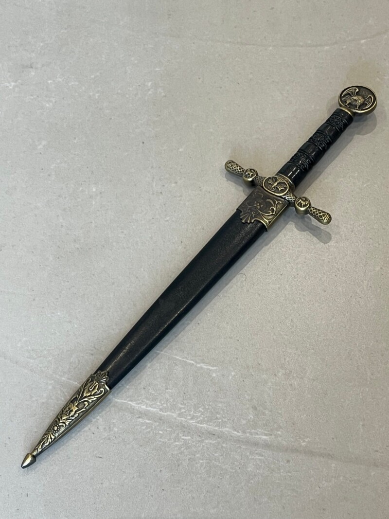 Épée miniature décorative pommeau animalier 30 cm