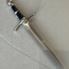 Épée miniature décorative - Finition argent & poignée noire - 30 cm