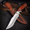Couteau Bowie Double Grip M390 – Bois de Rose & Étui Cuir