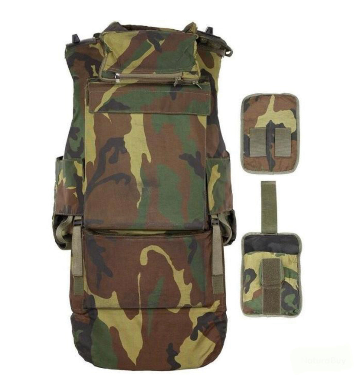 Gilet de protection NIJ3 woodland italien taille L/XL + 5 plaques NIJ3+