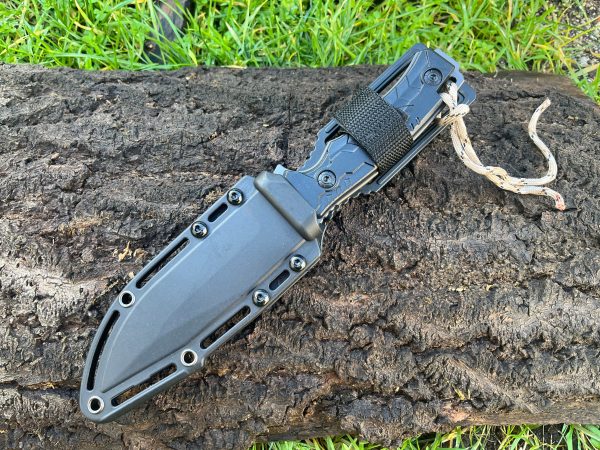 Couteau fixe D2 – Étui Kydex – Manche ergonomique fibre de verre