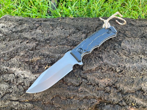 Couteau fixe D2 – Étui Kydex – Manche ergonomique fibre de verre