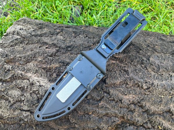 Couteau fixe D2 – Étui Kydex – Manche ergonomique fibre de verre