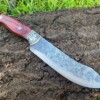 Couteau de découpe – Lame martelée large - étui