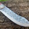 Couteau de découpe – Lame martelée large - étui