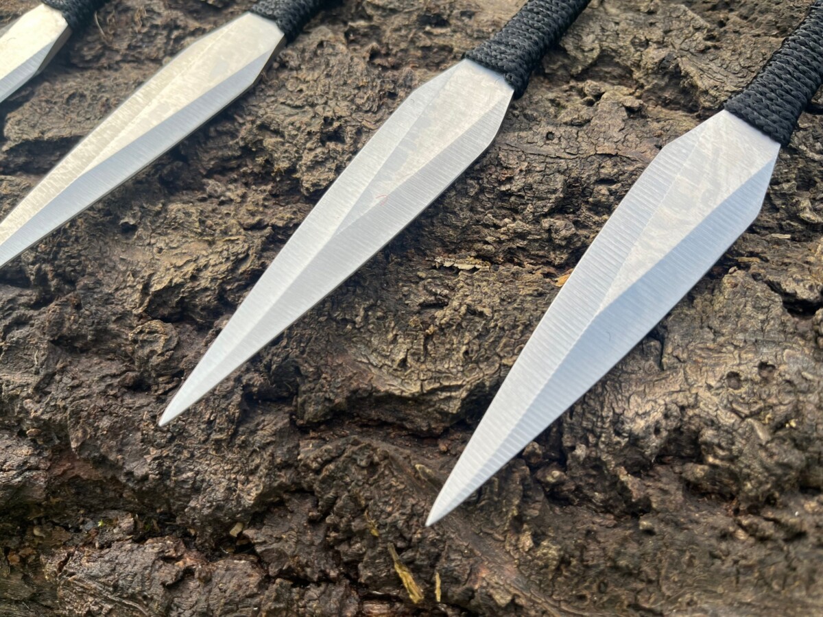 Set de 6 couteaux de lancer - acier 3Cr13 - étui nylon