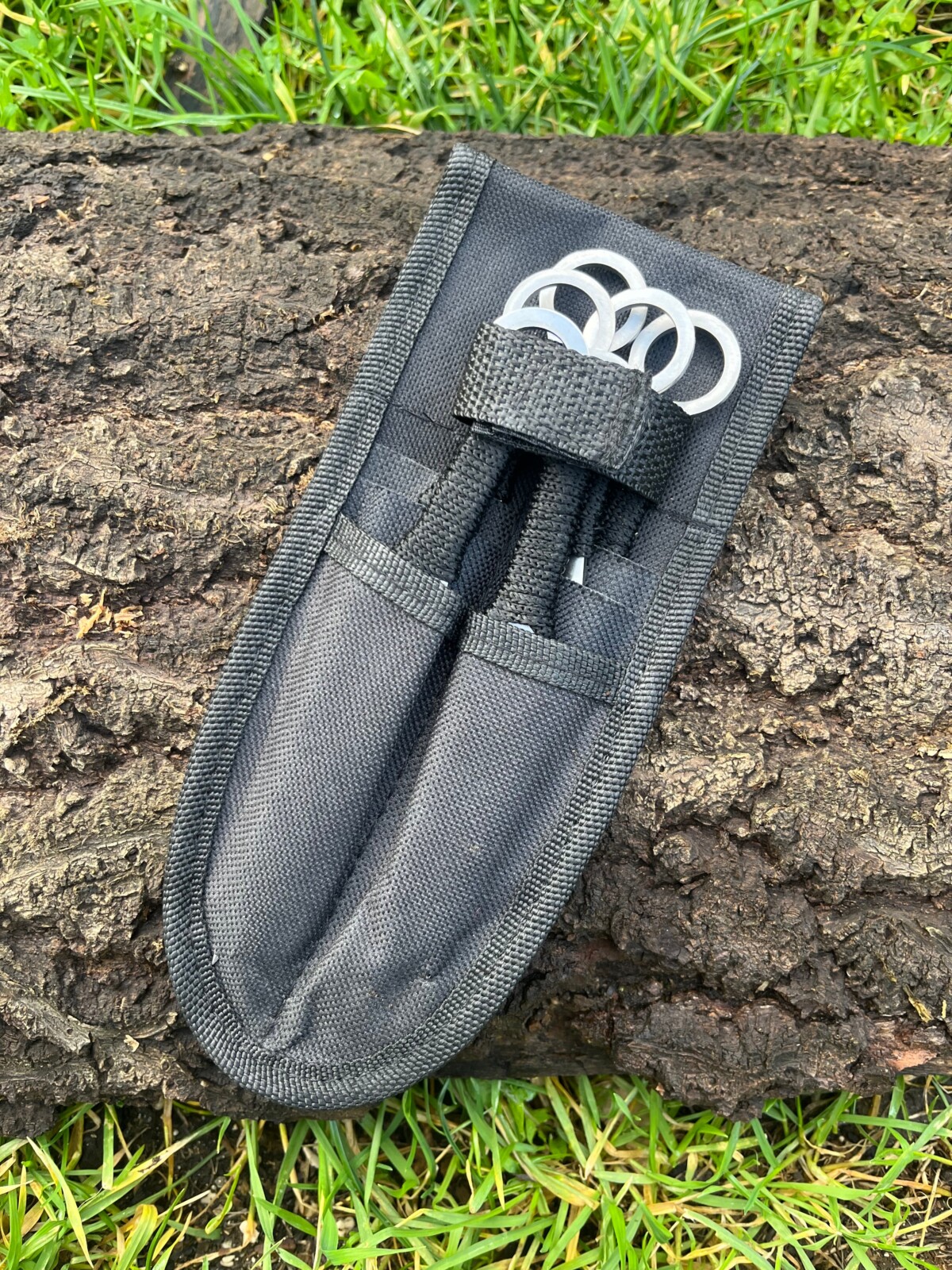 Set de 6 couteaux de lancer - acier 3Cr13 - étui nylon