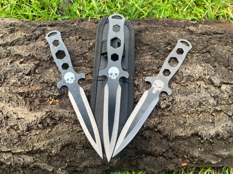 Set de 3 couteaux de lancer Modèle Punisher