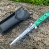 Couteau stiletto automatique - vert jade - lame de 10cm