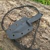 Couteau compact tanto D2 — full tang avec étui kydex