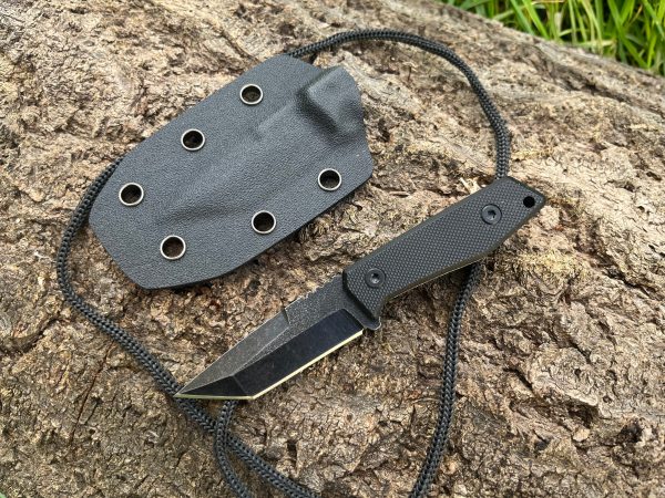 couteau tanto compact D2 full tang manche G10 étui kydex vue principale