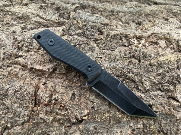 Couteau compact tanto D2 — full tang avec étui kydex