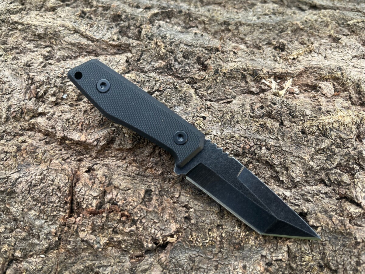 Couteau compact tanto D2 — full tang avec étui kydex