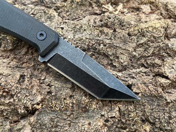 Couteau compact tanto D2 — full tang avec étui kydex
