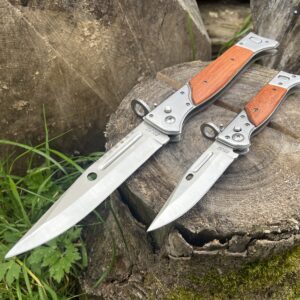 couteau automatique cccp ak47 baïonnette manche bois