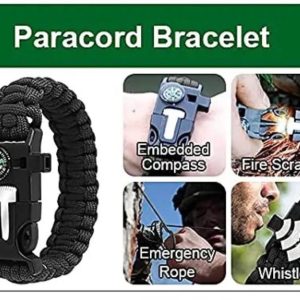 bracelet de survie paracorde fire steel boussole sifflet vue principale