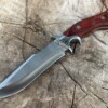 Couteau Bowie Double Grip M390 – Bois de Rose & Étui Cuir