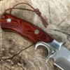 Couteau Bowie Double Grip M390 – Bois de Rose & Étui Cuir