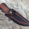 Couteau Bowie Double Grip M390 – Bois de Rose & Étui Cuir