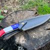 Couteau COMMANDO forgé damas LLF – 30 cm édition patriote