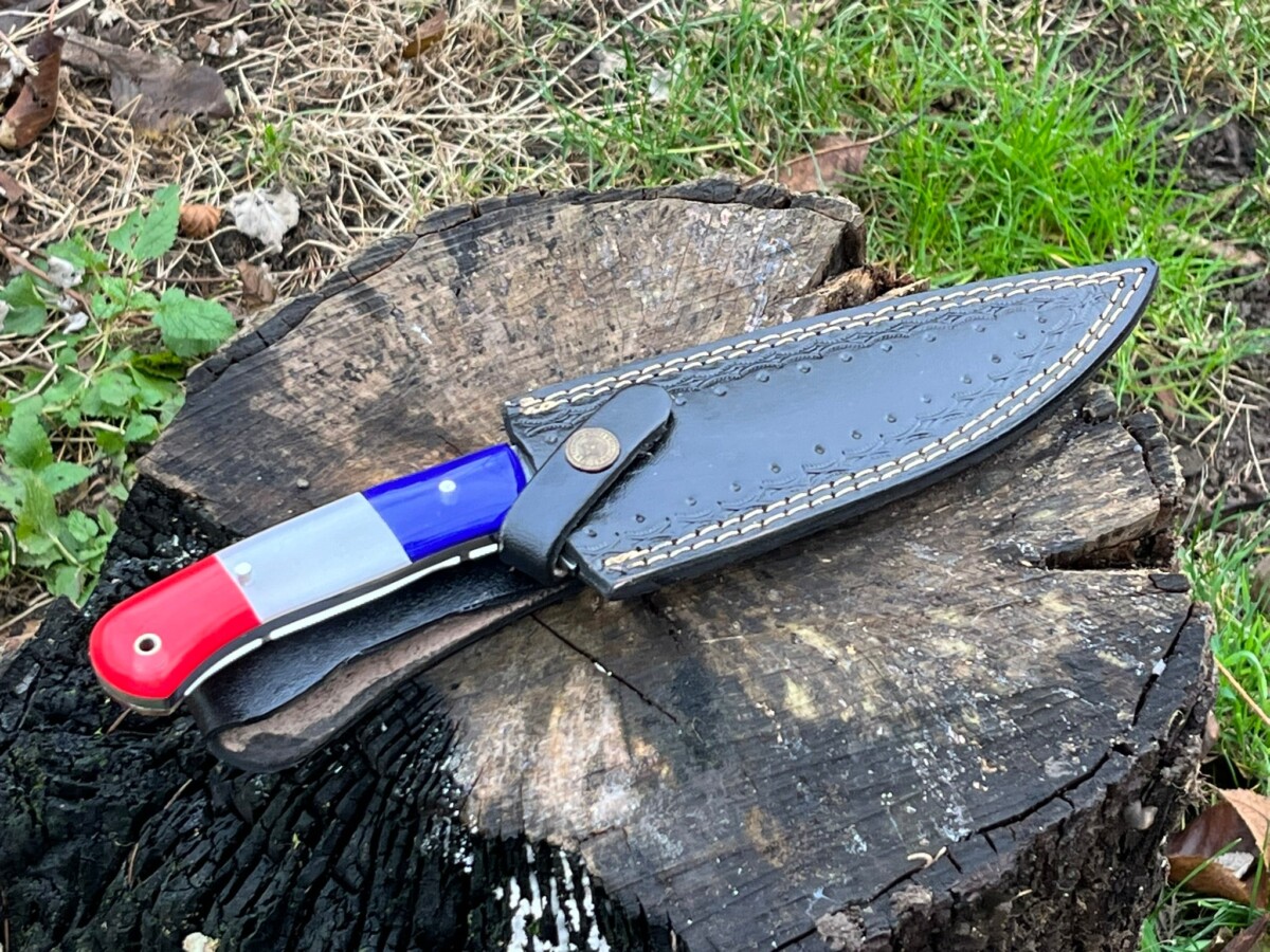 IMG_9630 Couteau COMMANDO forgé damas LLF – 30 cm édition patriote