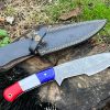 couteau COMMANDO forgé damas LLF 30 cm édition patriote vue principale