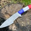 Couteau COMMANDO forgé damas LLF – 30 cm édition patriote