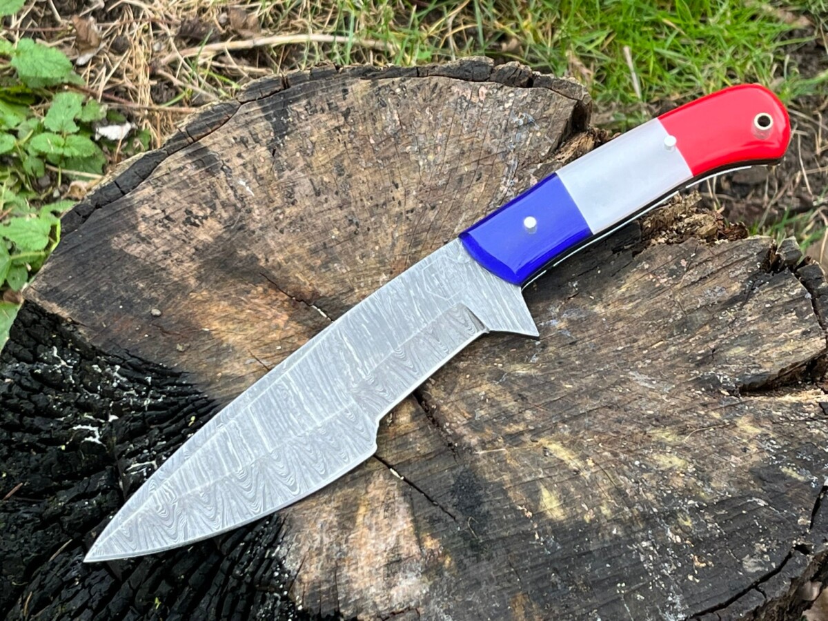 IMG_9632 Couteau COMMANDO forgé damas LLF – 30 cm édition patriote