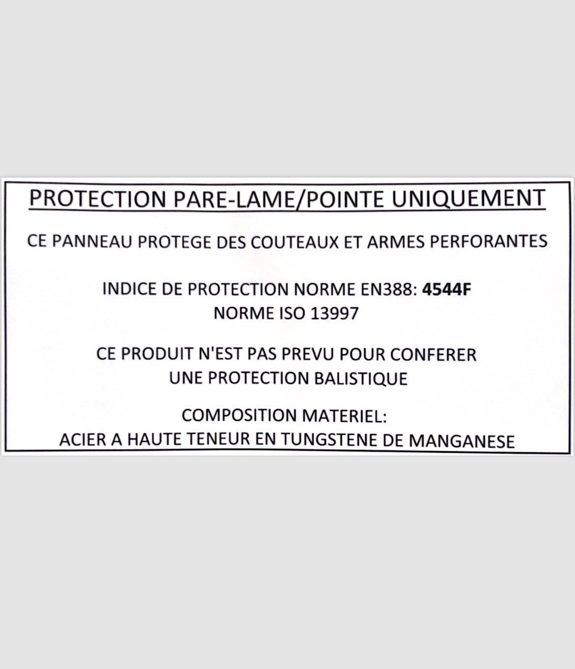 IMG_9975 Gilet de protection lame/pointe LLF niveau 5