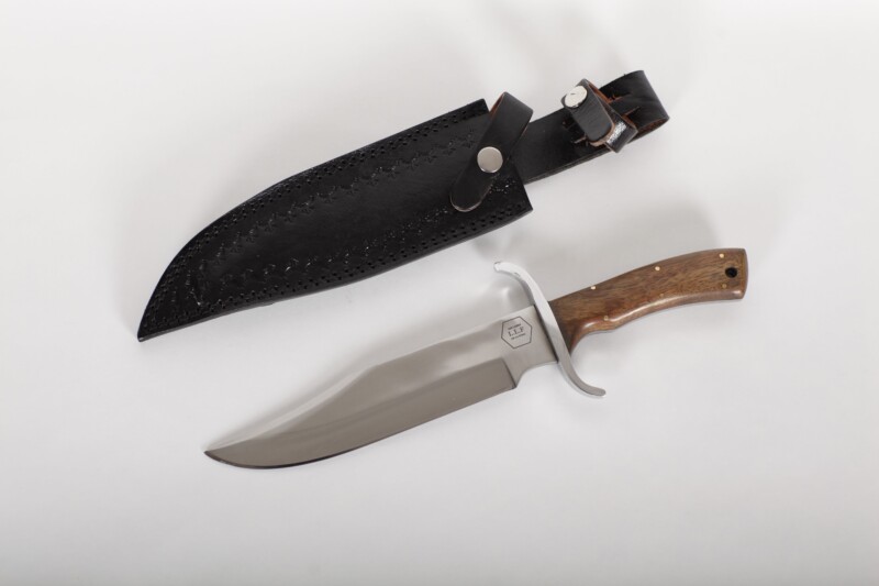 couteau bowie tactique forgé LLF 35cm étui cuir MOLLE vue principale