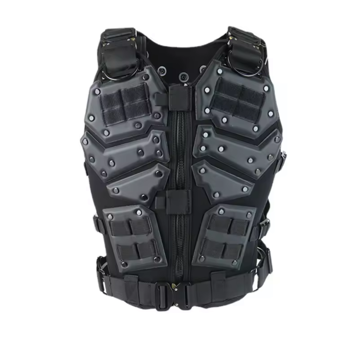 Pochesdegilettactiquenoirgiletdemodetactique_1 GILET PROTECTION EVA HAUTE RÉSISTANCE