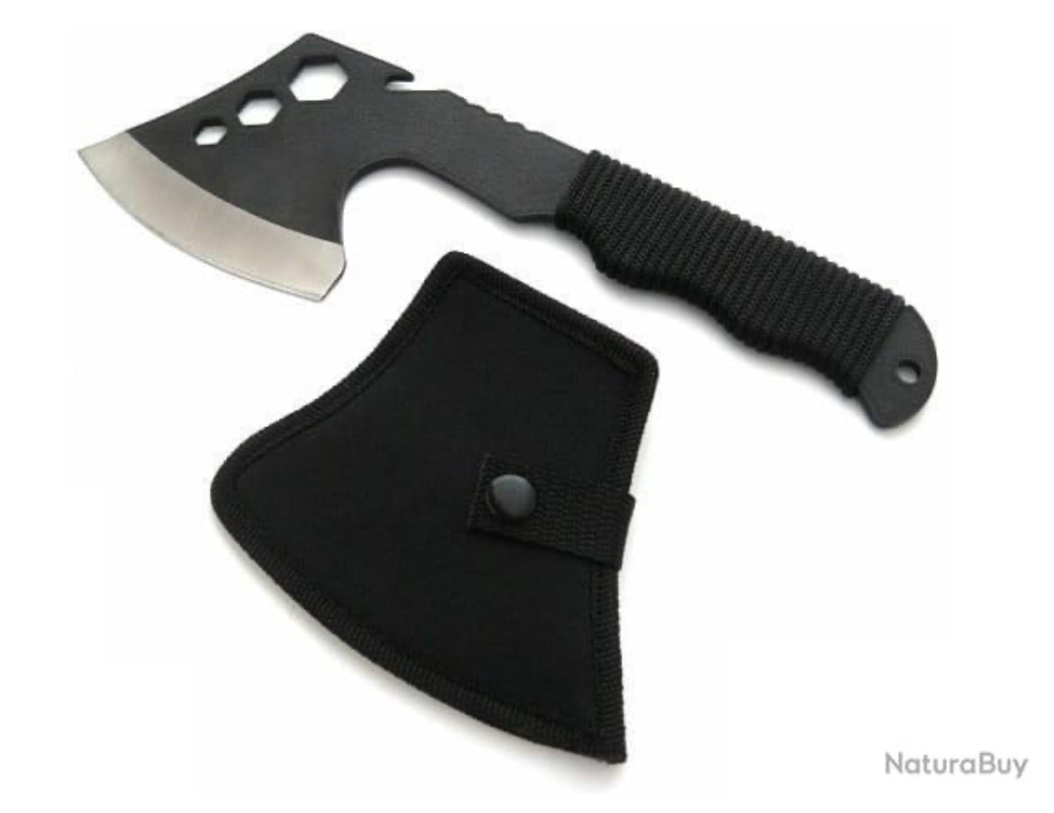 image6 petite hache de survie full tang acier inox 420 26 cm vue principale