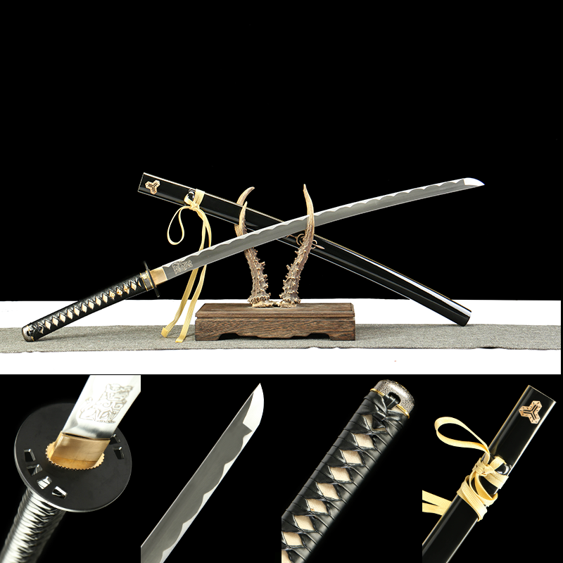 2024刀主图-恢复的-恢复的-恢复的 Katana LLF Black Gold – Acier T10 – Lame 72 cm – Full Tang – Trempe à l’huile