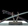 katana LLF Blood Shadow T10 noir rouge lame hamon
