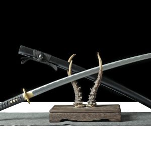 katana LLF Shadow Line 1045 lame noire hamon visible