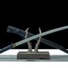 4 katana LLF Shadow Blue 1045 lame noire saya laquee