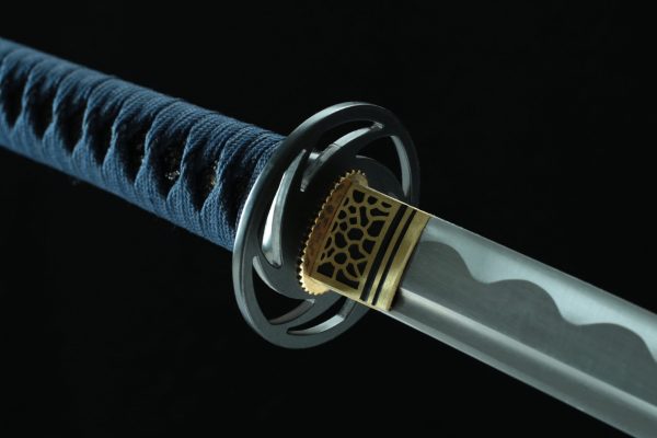 5 Katana Shadow Blue – Lame 72 cm – Acier 1045 – Full Tang – Trempe à l’huile