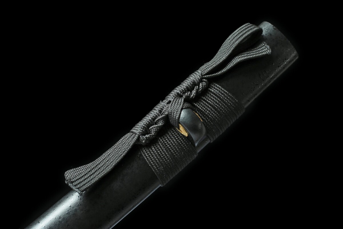 6 Katana Shadow Line – Lame 72 cm – Acier 1045 – Full Tang – Finition Noir & Or
