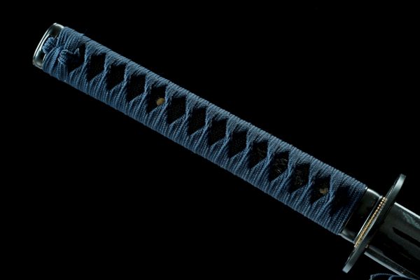 6 Katana Shadow Blue – Lame 72 cm – Acier 1045 – Full Tang – Trempe à l’huile