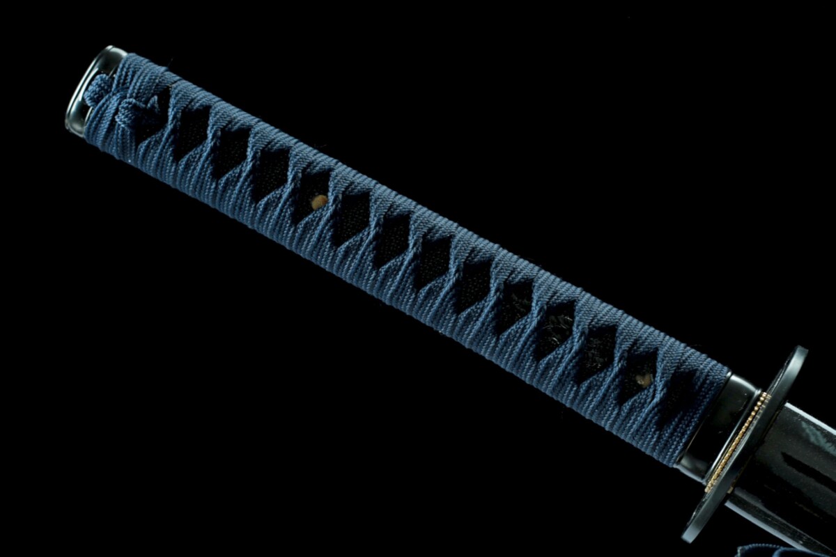 6 Katana Shadow Blue – Lame 72 cm – Acier 1045 – Full Tang – Trempe à l’huile