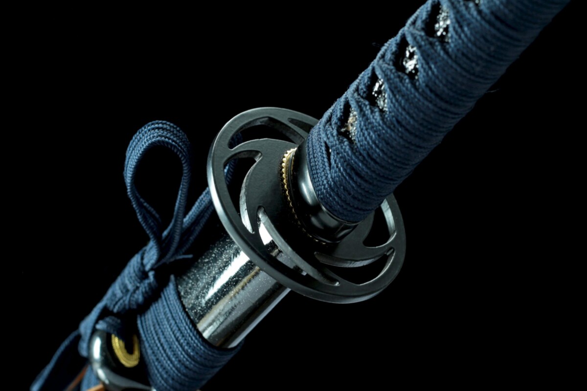 7 Katana Shadow Blue – Lame 72 cm – Acier 1045 – Full Tang – Trempe à l’huile