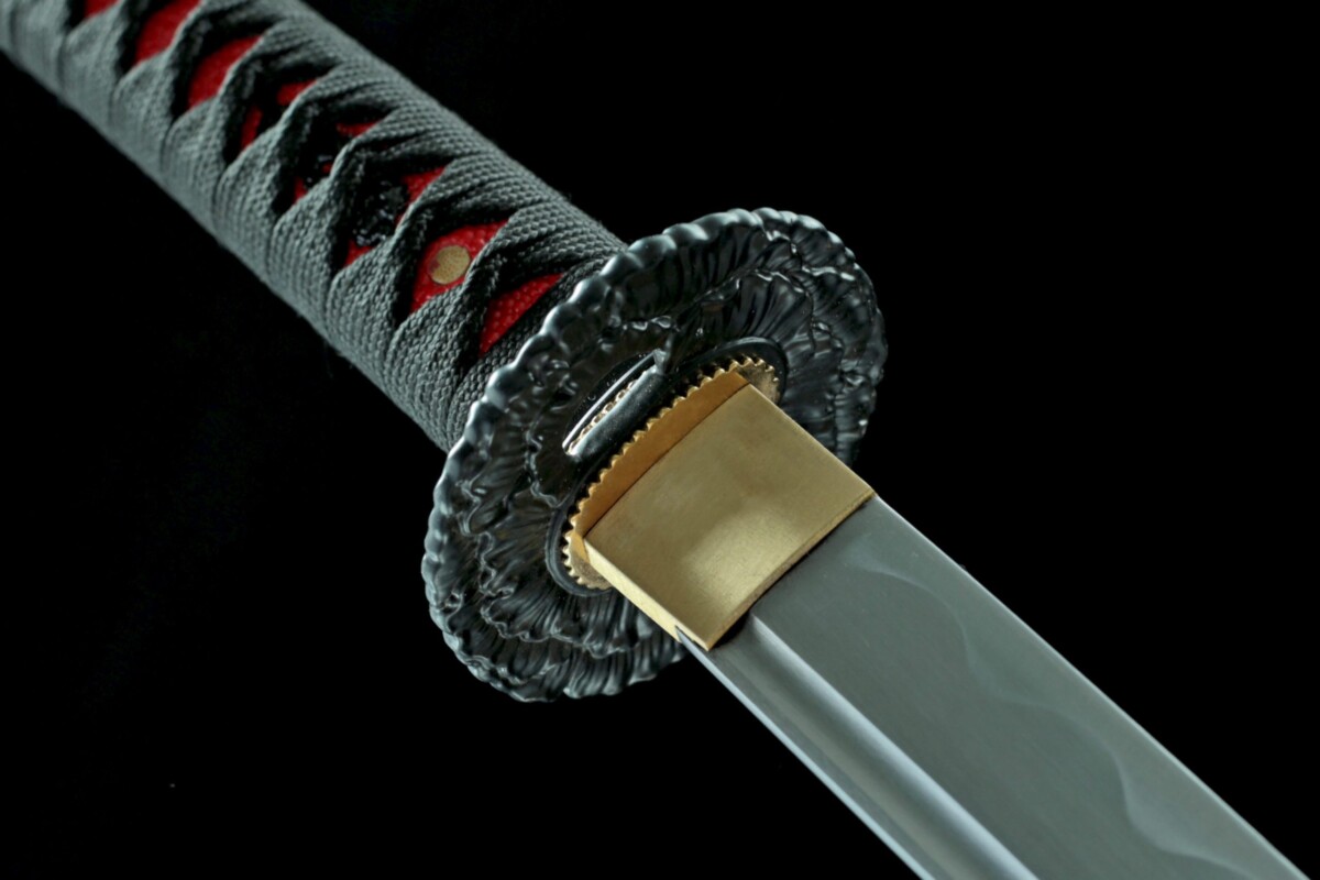 7(10) Katana LLF Blood Shadow – Acier T10 – Lame 72 cm – Full Tang – Trempe à l’huile