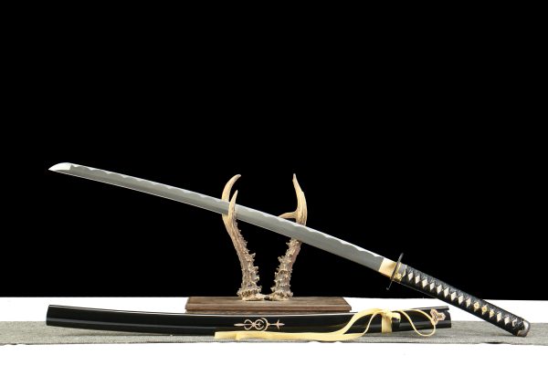 IMG_6710 Katana LLF Black Gold – Acier T10 – Lame 72 cm – Full Tang – Trempe à l’huile
