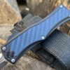IMG_7345 Couteau automatique Spectre OTF – acier D2 – manche carbone