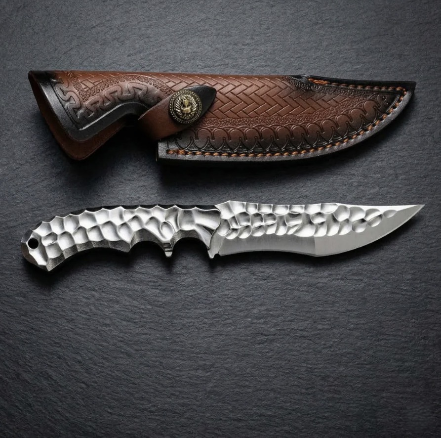 Screenshot Couteau martelé VG10 Dragonspire Edge – lame 13,5 cm – étui cuir premium